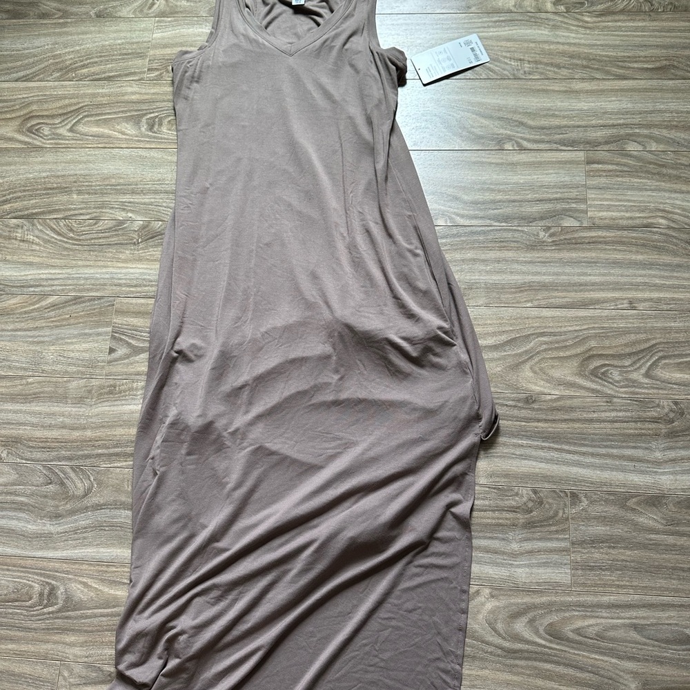 ATHLETA New With Tags Santorini Maxi Dress XS Beige Brown Taupe